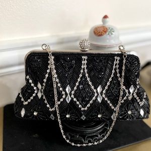Beaded Crystal Clutch Bag